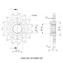 Pignon de sortie de boite 520 allégé ZX6R 1998-2002 SRT Sprockets
