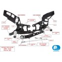 Pièce de rechange pour commandes reculées PP-Tuning GSXR1000 2009-2016