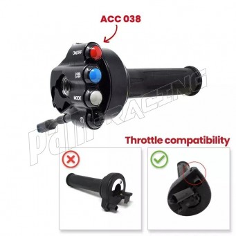 Cocotte de tirage rapide route avec commodo intégré JETPRIME S1000RR 2019-2026, M1000RR 2020-2026, S1000R/XR, M1000R/XR