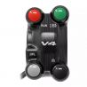 Commodo racing droit 4 boutons et cocotte de tirage avec logo JETPRIME Panigale, Streetfighter