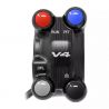 Commodo racing droit 4 boutons et cocotte de tirage avec logo JETPRIME Panigale V4R 2019-2021