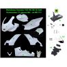 Kit de conversion Carénage poly complet racing fibre de verre R6 2017-2025 pour R6 2008-2016 SRT FAIRINGS
