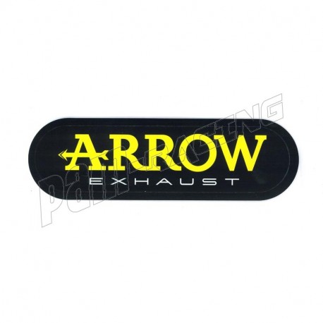 Sticker autocollant ARROW 135x35 mm noir/jaune