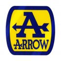 Sticker autocollant ARROW 90x90 mm jaune/bleu