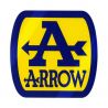 Sticker autocollant ARROW 90x90 mm jaune/bleu