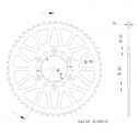 Couronne acier 520 SRT Sprockets GV300S EVO 2023-2024