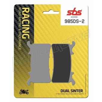 Plaquettes de frein avant racing dual sinter SBS 985DS-2 M1000R, M1000RR, M1000XR, S1000RR, CBR1000RR-R 2020-2025