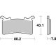 Plaquettes de frein avant racing dual sinter SBS 985DS-1 S1000RR, M1000RR, CBR1000RR 2020-2024