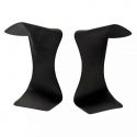 Ailerons inférieurs avant fibre de verre noire pour carénage racing S2 CONCEPT R1 GP 2015-2025