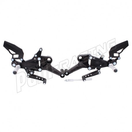 Commandes reculées PP Tuning RS660, TUONO 660 2020-2025 avec 34 positions de réglage