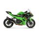 Silencieux carbone non homologué AKRAPOVIC Ninja 250 2018-2020, Ninja 400/Z400 2018-2024, Ninja 500/Z500 2024-2025