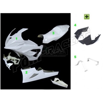 Carénage poly racing 3 parties fibre de verre S1000RR 2019-2024 SRT FAIRINGS
