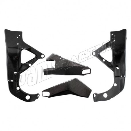 Protections de cadre grand modèle et bras oscillant version 2 carbone R6 2006-2016