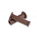 Grips de poignée DAYTONA bruns diamètre guidon 22.2 mm