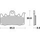 Plaquettes de frein avant racing dual sinter SBS 900DS-2