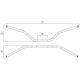 Guidon DOMINO constant pli haut Acier Verni