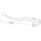 Levier d'embrayage fixe route aluminium pivot 26 mm DOMINO