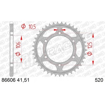 Couronne acier AFAM 520 TRIUMPH 86606