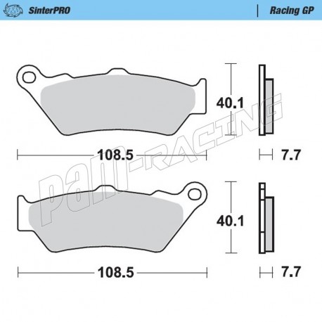 Plaquettes de frein avant Sinter Racing GP Moto-Master 93112