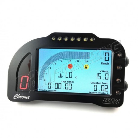 Tableau de bord et chronomètre Chrome Lite avec adaptateur plug & play I2M Panigale V4/V4S 2025-2026