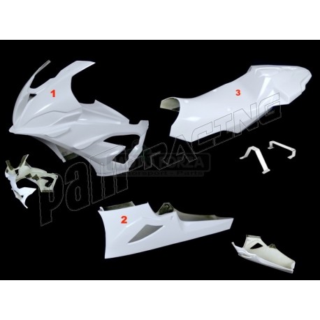 Carénage poly racing 3 parties fibre de verre S1000RR 2023-2024 SRT FAIRINGS