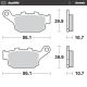 Plaquettes de frein arrière céramique RoadPro MOTO MASTER BUELL, HONDA, MOTO-GUZZI, SUZUKI, TRIUMPH, YAMAHA