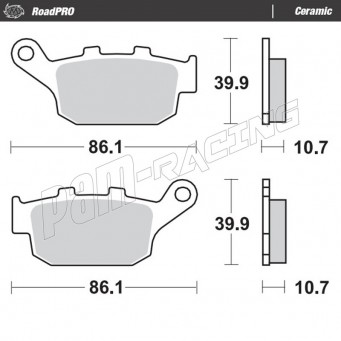 Plaquettes de frein arrière céramique RoadPro MOTO MASTER BUELL, HONDA, MOTO-GUZZI, SUZUKI, TRIUMPH, YAMAHA