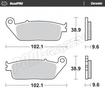 Plaquettes de frein avant ou arrière céramique RoadPro MOTO MASTER BUELL, CAGIVA, HONDA, HYOSUNG, KAWASAKI, KYMCO, MASH, SUZUKI