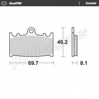 Plaquettes de frein avant ou arrière céramique RoadPro MOTO MASTER KAWASAKI, SUZUKI