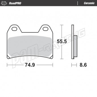 Plaquettes de frein avant céramique RoadPro MOTO MASTER APRILIA, BENELLI, BIMOTA, BMW, BRAMMO, CAGIVA, CF MOTO, HUSQVARNA, HOREX