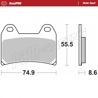 Plaquettes de frein avant RoadPro Sinter sport MOTO MASTER APRILIA, BENELLI, BIMOTA, BMW, BRAMMO, CAGIVA, CF MOTO, HUSQVARNA, HO