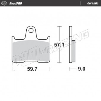 Plaquettes de frein arrière céramique RoadPro MOTO MASTER GSF 650 S, GSX-R 600/750/100, GSX 1400
