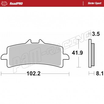 Plaquettes de frein avant RoadPRO Sinter Sport MOTO MASTER 