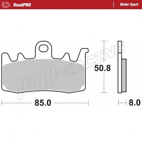 Plaquettes de frein avant ou arrière RoadPRO Sinter sport Moto-Master