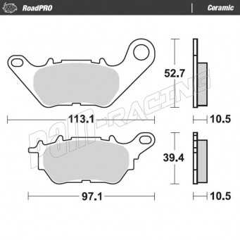 Plaquettes de frein arrière céramique RoadPro MOTO MASTER MT-03/R3 2015-2025, X-Max 125/300 2017-2024