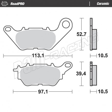 Plaquettes de frein arrière céramique RoadPro MOTO MASTER MT-03/R3 2015-2025, X-Max 125/300 2017-2024