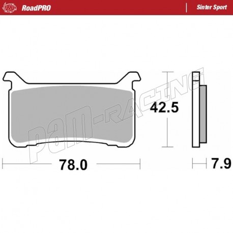 Plaquettes de frein RoadPRO Sinter sport  MOTO MASTER CBR1000 RR/RA Fireblade 2017-2019