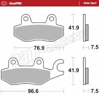 Plaquettes de frein avant RoadPRO Sinter sport MOTO MASTER Eliminator 500, Ninja 400/500, Z400/Z500