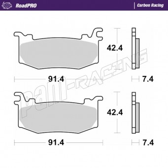 Plaquettes de frein avant RoadPRO Carbone Racing pour étriers HYPURE MOTO MASTER RSV4 1100/Factory, Panigale V4/S, Streetfighter