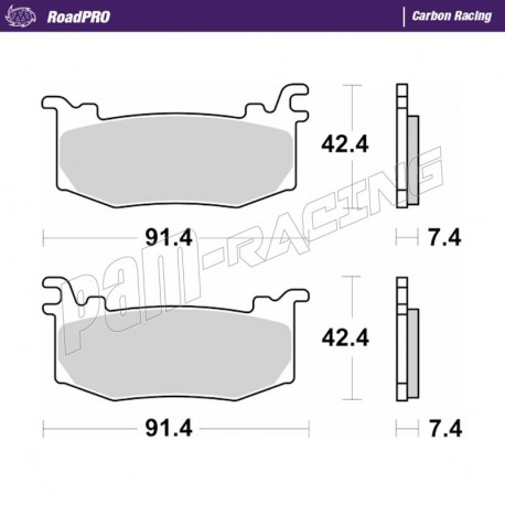 Plaquettes de frein avant RoadPRO Carbone Racing pour étriers HYPURE MOTO MASTER RSV4 1100/Factory, Panigale V4/S, Streetfighter
