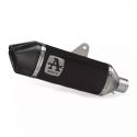Silencieux homologué ou racing  aluminium noir VELOCE ARROW Tiger 850/900 2020-2023 avec valises latérales