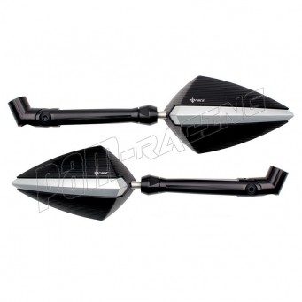 Rétroviseur aluminium X4 Line droit + gauche M10 noir brillant  DB RACE