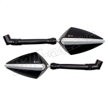 Rétroviseur aluminium X4 Line droit + gauche M10 noir brillant  DB RACE