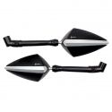 Rétroviseur aluminium X4 Line droit + gauche M10 noir brillant  DB RACE