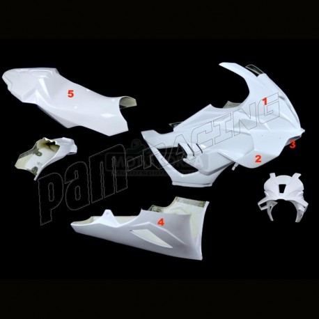 Carénage poly racing 5 parties fibre de verre S1000RR 2025 SRT FAIRINGS