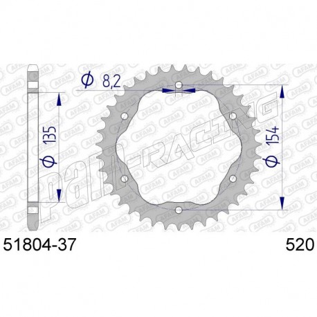 Couronne aluminium 520 AFAM pour kit de conversion porte couronne 1098 / 1198 / 1199 / 1299