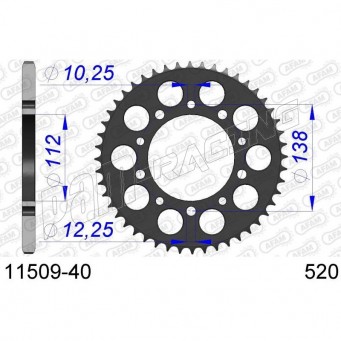 Couronne Aluminium AFAM 520 HONDA 11509