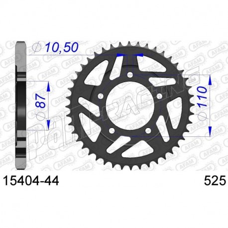 Couronne Aluminium AFAM 525 SUZUKI SV650 1999-2016