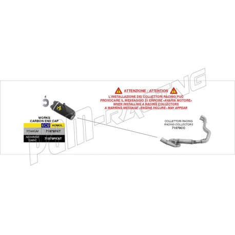 Silencieux WORKS ARROW embout carbone GSX-8R/GSX-8S 2023-2025