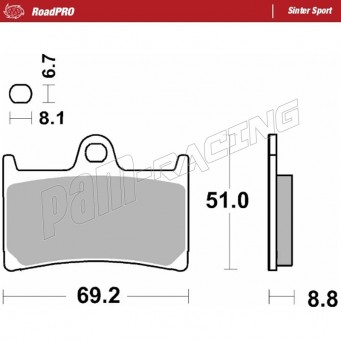 Plaquettes de frein avant RoadPRO Sinter sport Moto-Master KAWASAKI, SUZUKI, YAMAHA